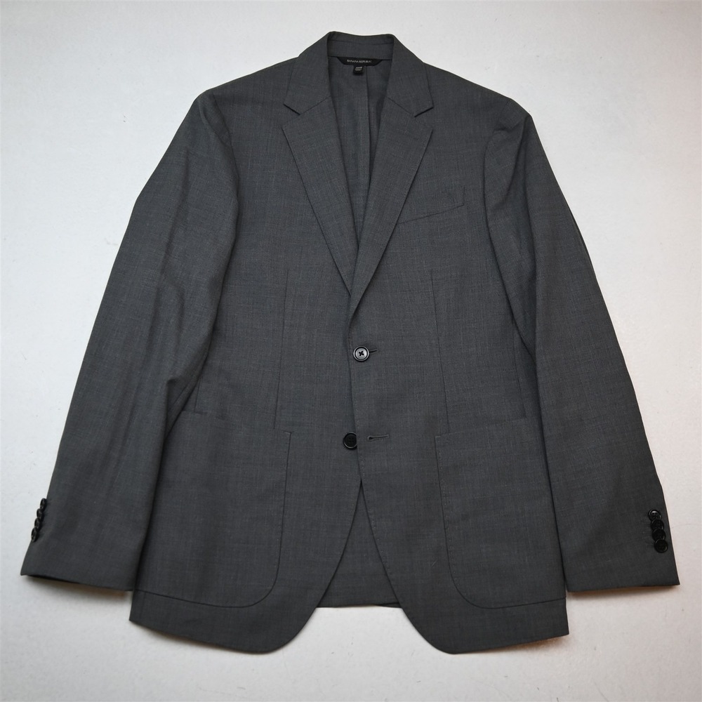 Banana Republic 36R 351471 Gray Slim Soft Shoulder Blazer Suit Jacket Sport Coat